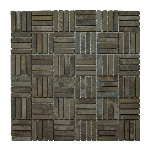 Mozaiek Parquet 1x4.8 30x30 cm Marmer Moccacino Blokverband (Prijs per 0,99 M2) 