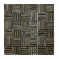 Mozaiek Parquet 1x4.8 30x30 cm Marmer Moccacino Blokverband (Prijs per 0,99 M2)