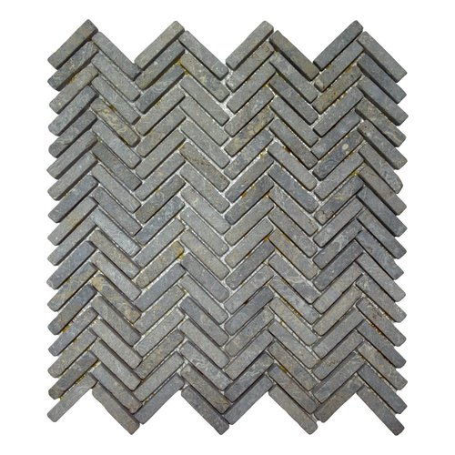 Mozaiek Parquet 1x4.8 30x30 cm Marmer Light Grey Visgraat (Prijs per 0,99 M2) 