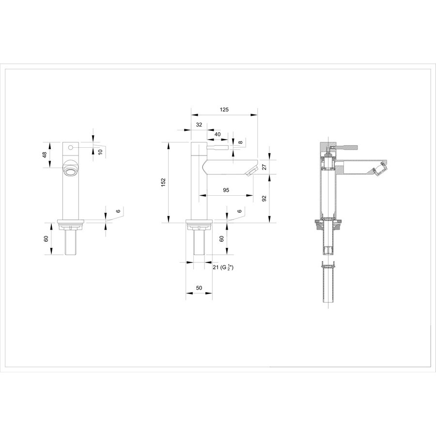 Fonteinkraan INK Laag Model Mat Zwart