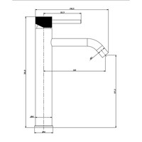 Wastafelkraan Wiesbaden Ribbd Opbouw XL Hoge Uitloop RVS