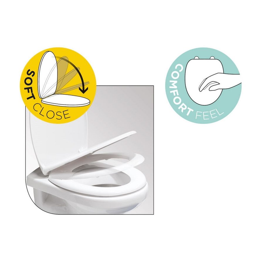 Toiletzitting Tiger Titan Comfort Feel Softclose Houtstructuur Grijs