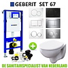 Geberit Up320 Toiletset 67 Geberit Econ Rimfree Met Zitting En Sigma Drukplaat