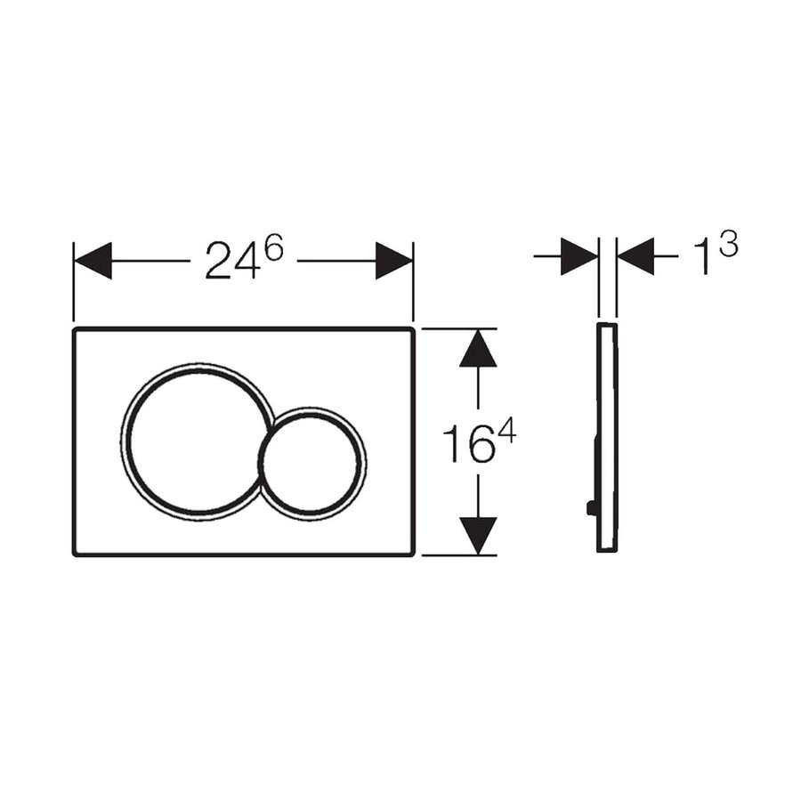 Geberit UP320 Toiletset set69 Geberit ONE Rimless Diepspoel Turboflush Wit met Sigma 01 drukplaat