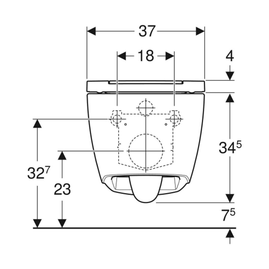 Geberit UP320 Toiletset set69 Geberit ONE Rimless Diepspoel Turboflush Wit met Sigma 70 drukplaat