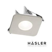 Inbouwspot Häsler Mallorca Incl. Fase Aansnijding Dimbaar 6,8 cm 4 Watt Warm Wit RVS Set (Meerdere Spots)