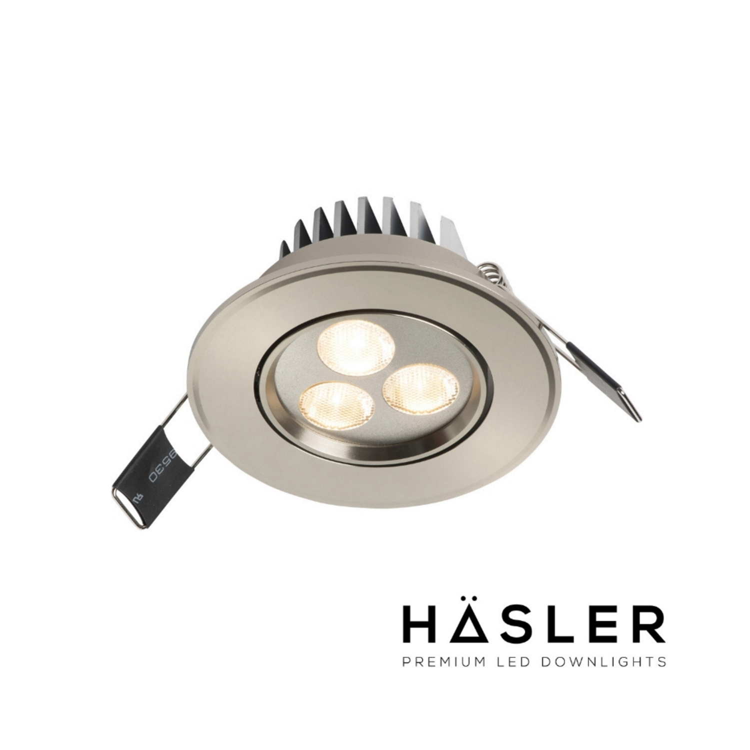 Häsler Inbouwspot Mataro Incl. Fase Aansnijding Dimbaar 8 cm 4 Watt Warm Wit RVS Set - Set 1 Spot