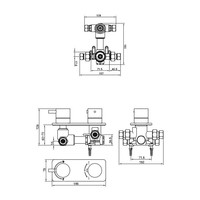 Wiesbaden one-pack inbouwthermostaatset rond type 1 (20cm)