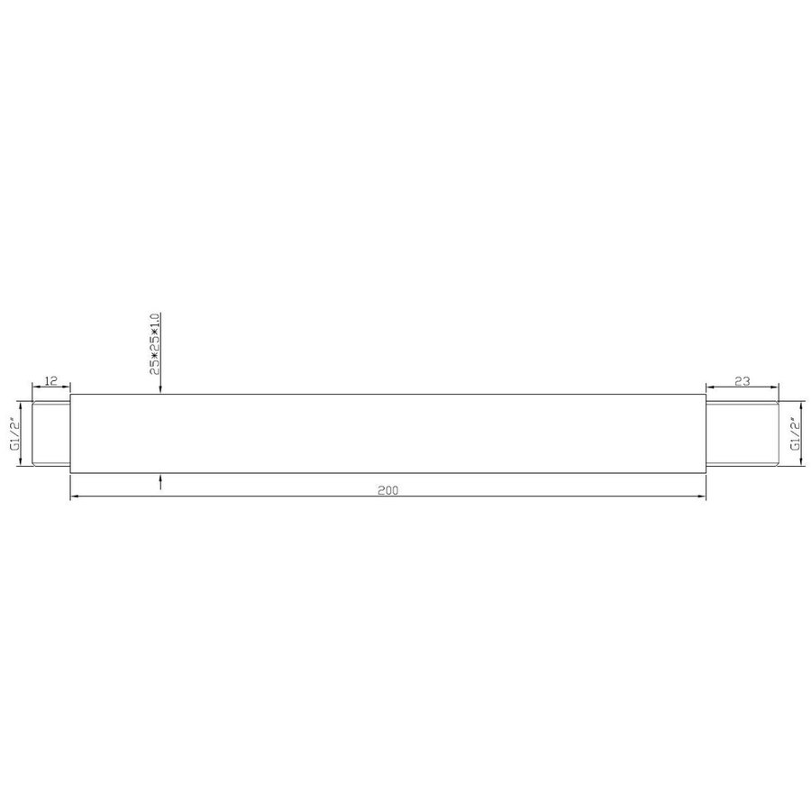 Wiesbaden one-pack inbouwthermostaatset vierk.type 5 (20cm)