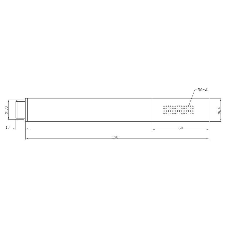 Wiesbaden one-pack inbouwthermostaatset vierk.type 5 (20cm)