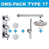 Wiesbaden one-pack inbouwthermostaatset type 17 (20cm)