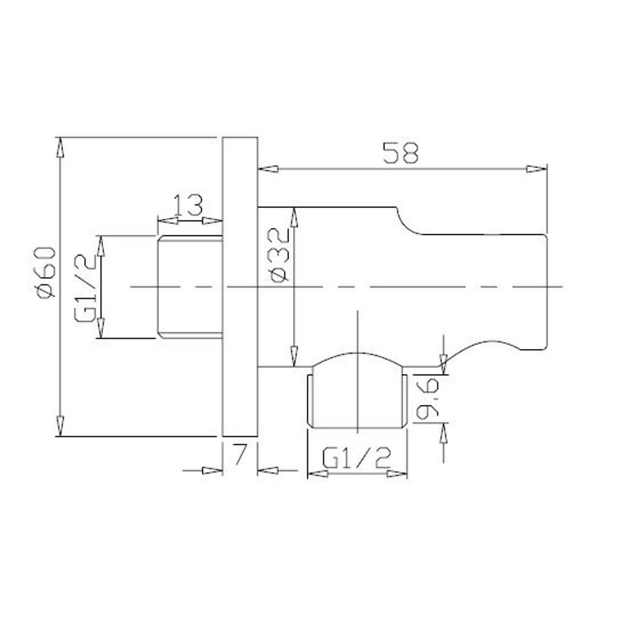 Wiesbaden one-pack inbouwthermostaatset type 20 (20cm ufo)