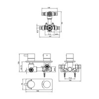 Wiesbaden one-pack inbouwthermostaatset type 20 (20cm ufo)