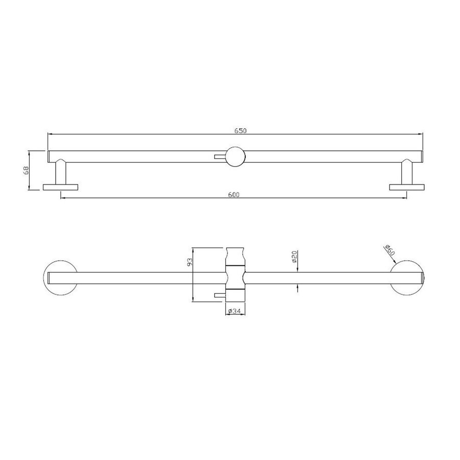 Wiesbaden one-pack inbouwthermostaatset type 21 (20cm ufo)