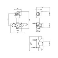 Wiesbaden one-pack inbouwthermostaatset type 113 (20cm)