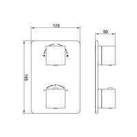 Wiesbaden one-pack inbouwthermostaatset type 113 (20cm)