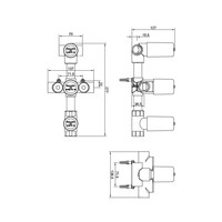 Wiesbaden one-pack inbouwthermostaatset type 116 (24x55)