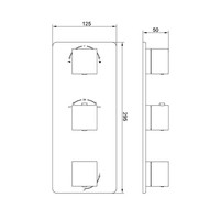 Wiesbaden one-pack inbouwthermostaatset type 116 (24x55)