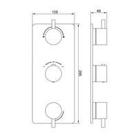 Wiesbaden one-pack inbouwthermostaatset type 117