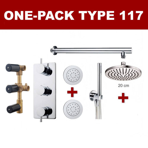 Wiesbaden one-pack inbouwthermostaatset type 117 