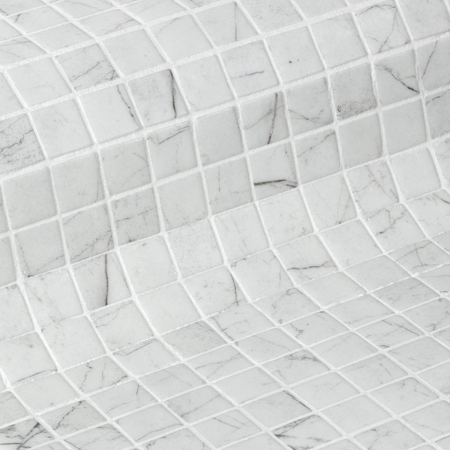 Mozaiek Ezarri Zen Carrara 2,5x2,5 cm (Prijs per 2,00 M2)