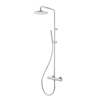 Douchekolom Aquasplash Living Spa Met Opbouw Thermostaat 20 cm Met Handdouche Chroom