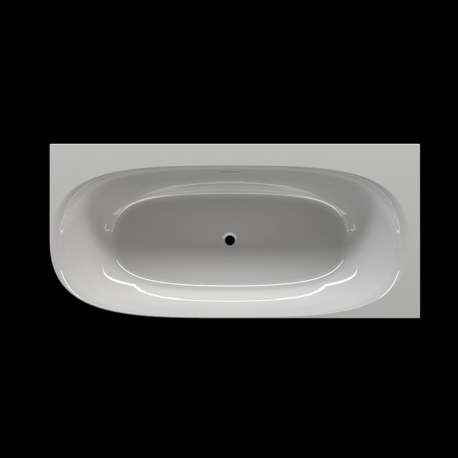 Hoekbad Aquasplash Second 170x80 cm Links Hoogglans Wit