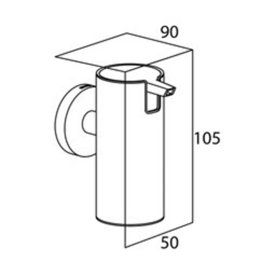 Zeepdispenser Tiger Boston XS Muurbevestiging RVS Geborsteld