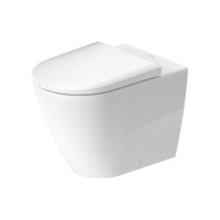 Toilet Duravit D-Neo WonderGliss Staand Rimless Diepspoel 58 cm Hoogglans Wit