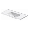 Wastafel Duravit D-Neo Met Overloop Kraanvlak Zonder Kraangat 100.5 cm Hoogglans Wit