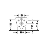 Toilet Duravit D-Neo HygieneGlaze Wand Rimless Diepspoel 54 cm Hoogglans Wit