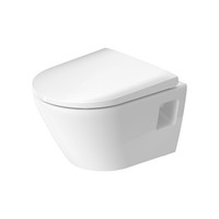 Toilet Duravit D-Neo Wand Compact Rimless Diepspoel 48 cm Hoogglans Wit