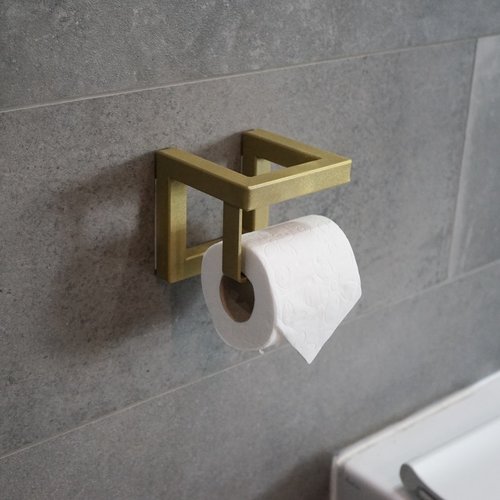 Toiletrolhouder Aquasplash Demir 12x12x12 cm Glitter Goud 