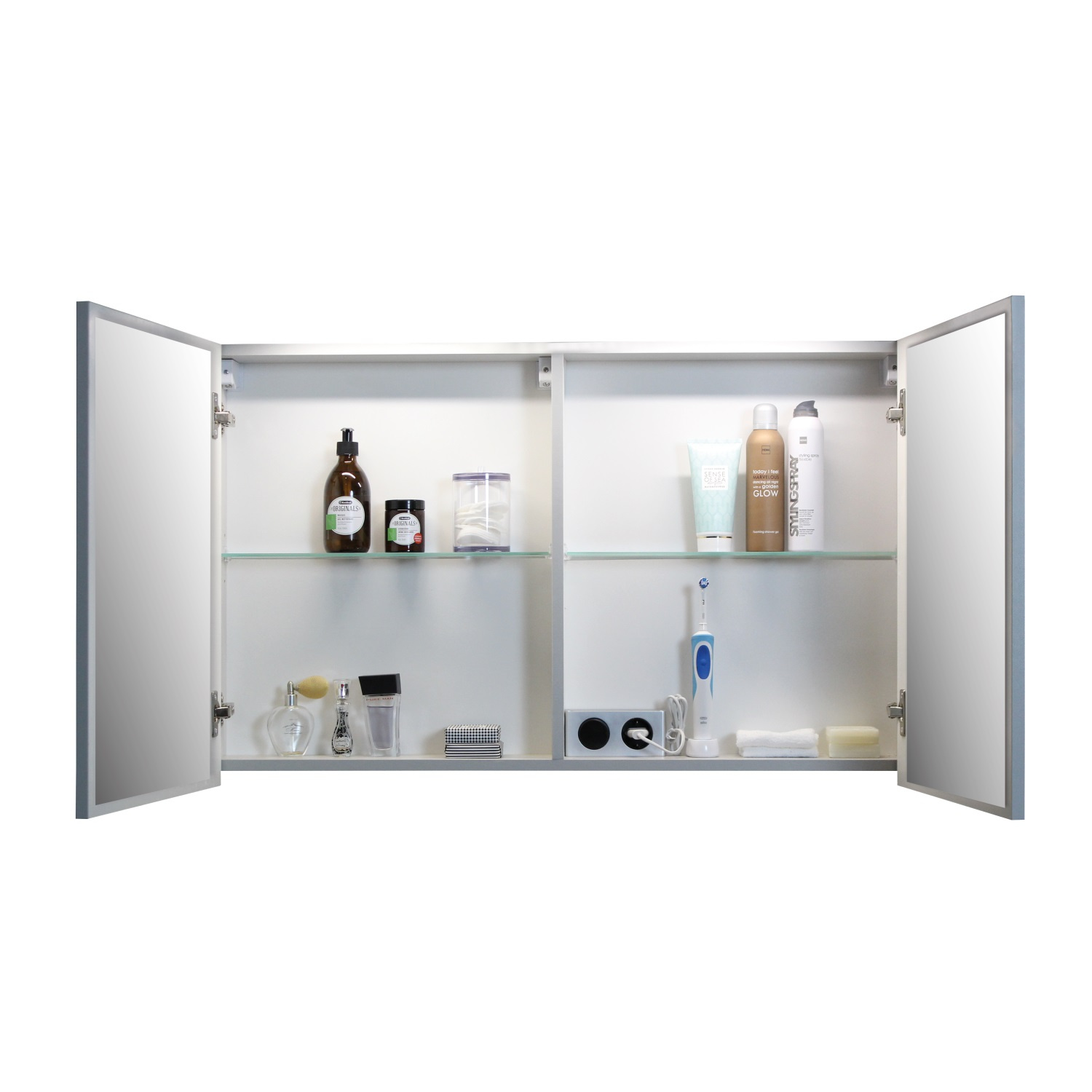 Spiegelkast Aquasplash Salt 1 Deur 60x50 cm Incl. Planchetten Whisky Oak Aquasplash