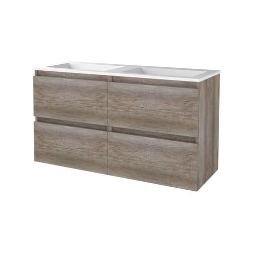 Badmeubelset Aquasplash Salt 120x46cm Greeploos 4 Lades Met Wastafel Acryl Scotch Oak 