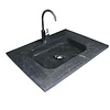 Badmeubelset Aquasplash Salt 60x46cm Met Grepen (Kleurkeuze) 2 Lades Met Wastafel Hardsteen 1 Kraangat Ice White