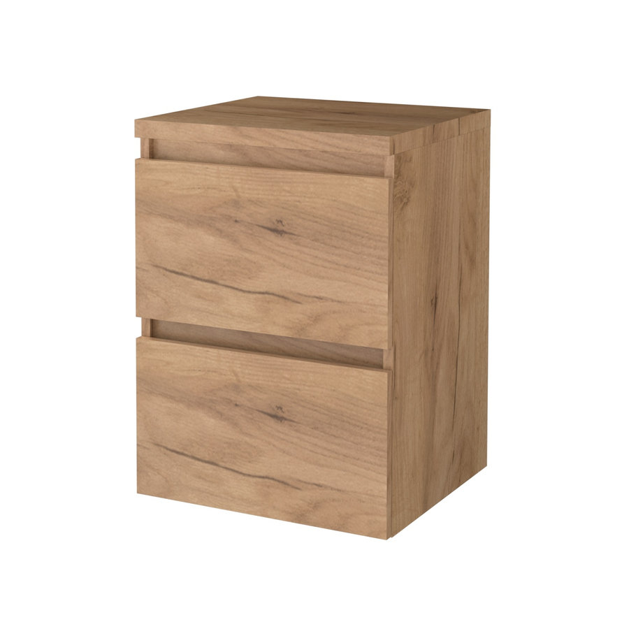 Badmeubelset Aquasplash Salt 50x46cm Greeploos 2 Lades Met Afdekplaat Whisky Oak