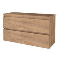 Badmeubelset Aquasplash Salt 120x46cm Greeploos 2 Lades Met Afdekplaat Whisky Oak