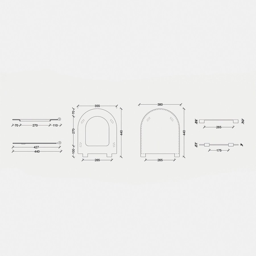 Toiletzitting Salenzi Form Slim met Softclose Glans Groen