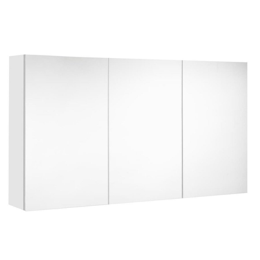 Spiegelkast Allibert Look Stopcontact VDE 120x65x18 cm Glanzend Alpenwit