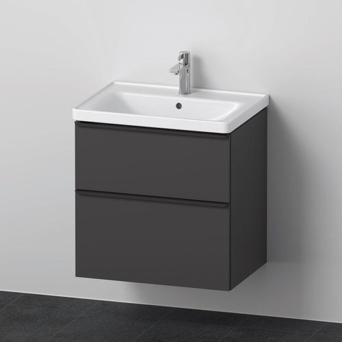 Badkamermeubelset Duravit D-Neo Wastafel Keramiek 65x48x62.5 cm Mat Grafiet 