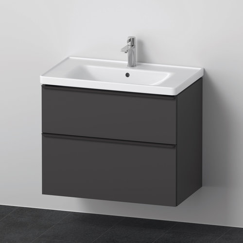 Badkamermeubelset Duravit D-Neo Wastafel Keramiek 80x48x62.5 cm Mat Grafiet 