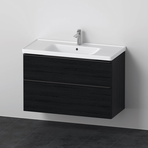 Badkamermeubelset Duravit D-Neo Wastafel Keramiek 100.5x48x62.5 cm Mat Eiken Zwart 