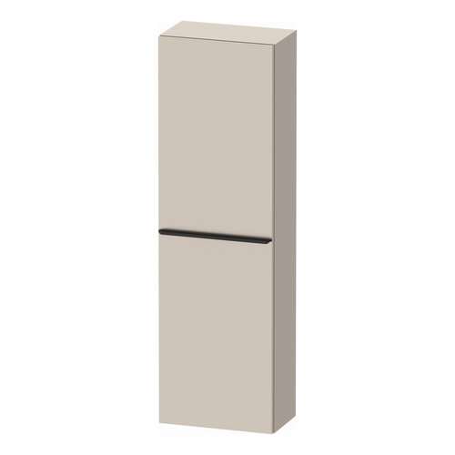 Hoge Kast Duravit D-Neo Kolomkast Wand 132 cm Linksdraaiend Mat Taupe 