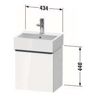 Badmeubel Duravit D-Neo Wand 43.4x32.2x44 cm Links Mat Wit