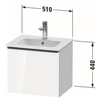 Badmeubel Duravit D-Neo Wand 51x40.2x44 cm Hoogglans Wit