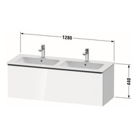 Badmeubel Duravit D-Neo Wand 128x46.2x44 cm Mat Betongrijs