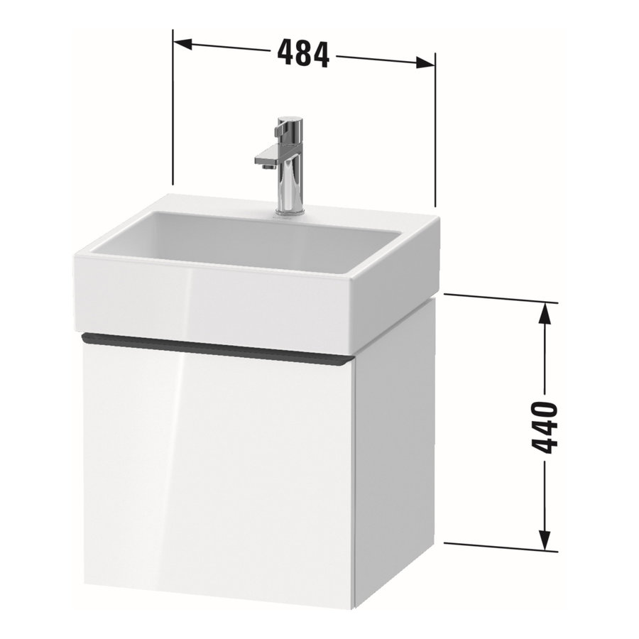 Badmeubel Duravit D-Neo Wand 48.4x44.2x44 cm Hoogglans Wit