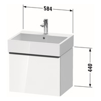 Badmeubel Duravit D-Neo Wand 58.4x44.2x44 cm Mat Natuur Eiken