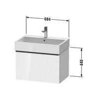 Badmeubel Duravit D-Neo Wand 68.4x44.2x44 cm Hoogglans Wit